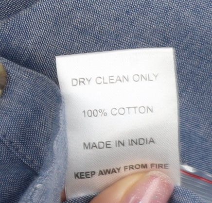 SoulCal & Co Women's Blue Cotton Skirt, Size S, Button