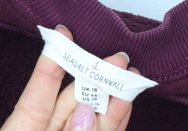 Seasalt Cornwall Purple Women's Fleece Pullover Sweatshirt
