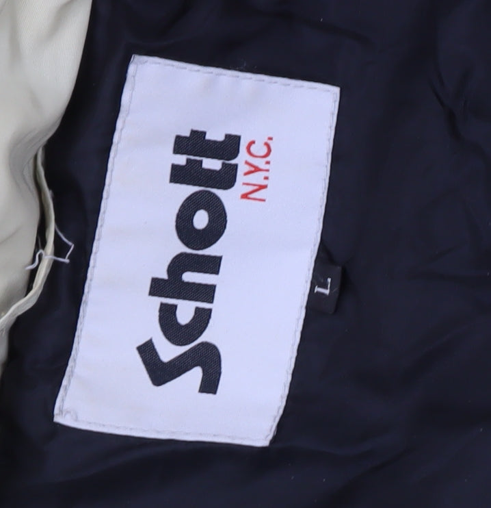 Schott NYC Men's Beige Puffer Jacket Size L