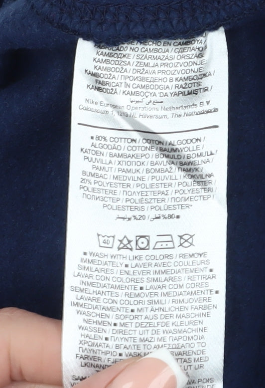 Nike Men's Blue Pullover Hoodie - Medium