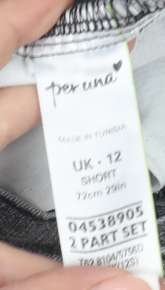 Marks and Spencer Women's Grey Straight Jeans Size 12