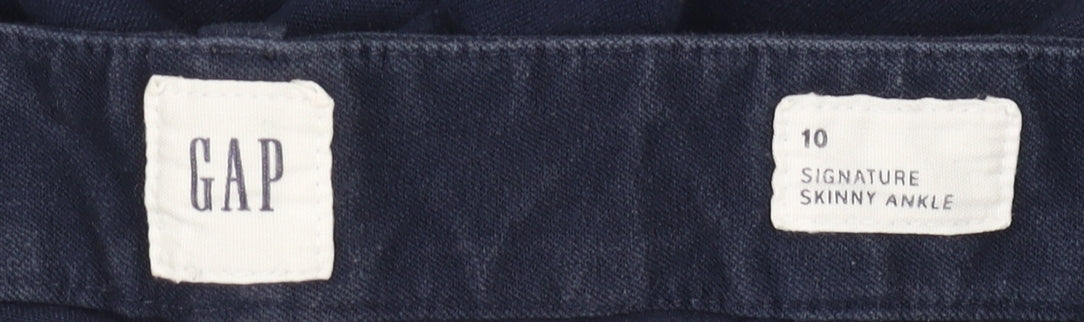 Gap Women Blue Skinny Ankle Trousers Size 10