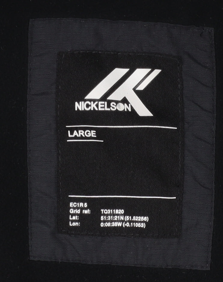 Nickelson Men's Black Military Jacket L Casual