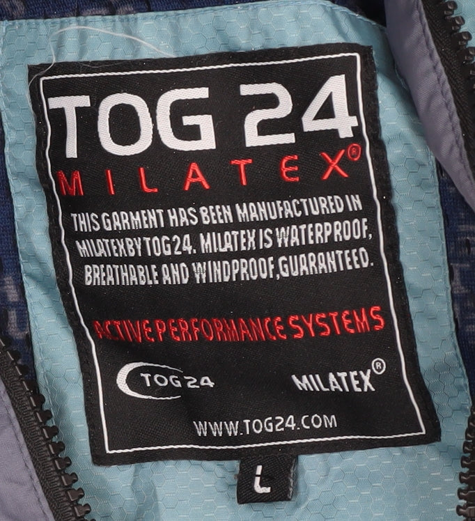 TOG 24 Men's Blue Hooded Windbreaker Jacket L