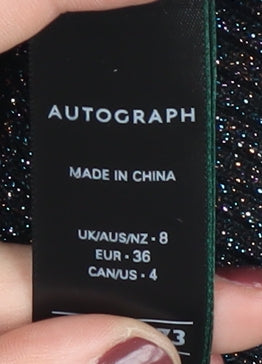 Marks and Spencer Women’s Multicoloured High Neck Jumper Size 8