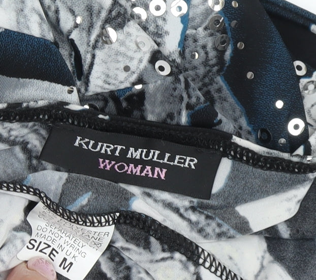 Kurt Muller Women’s Multicoloured Sequin Halter Dress M