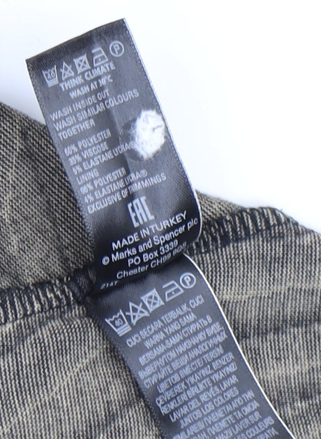 Marks and Spencer Women's Black A-Line Skirt Size 12