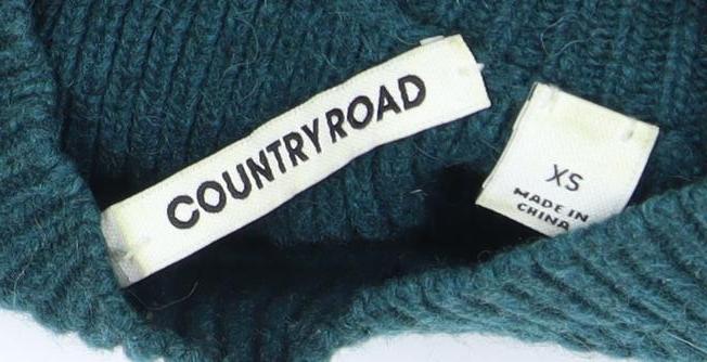 Country Road Women's Green Crew Neck Jumper XS