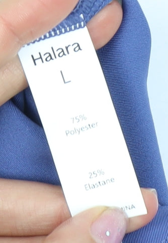 Halara Women's Blue Fit & Flare Dress - Size L