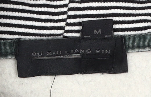 Bu Zhiliang Pin Men's Grey Hoodie, Size M, Pullover, Logo