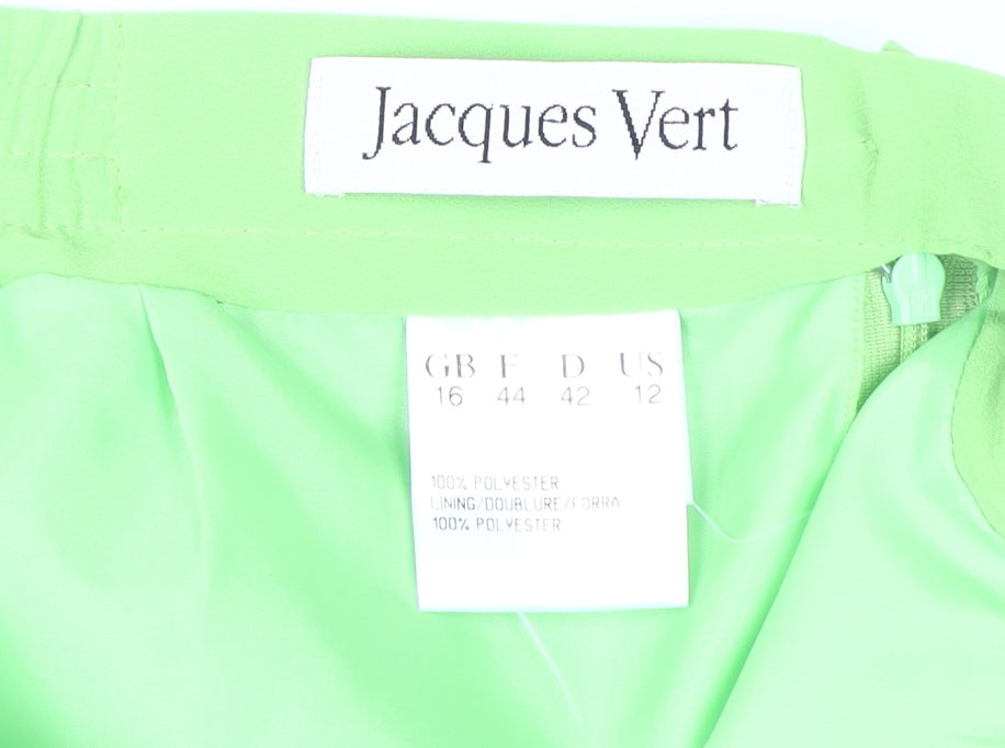 Jacques Vert Women's Green Midi Pencil Skirt, Size 16