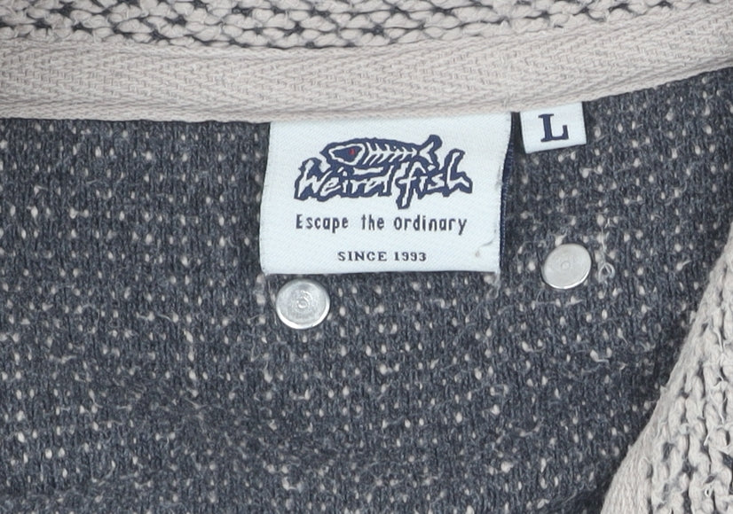 Weird Fish Men's Beige Pullover Jumper L