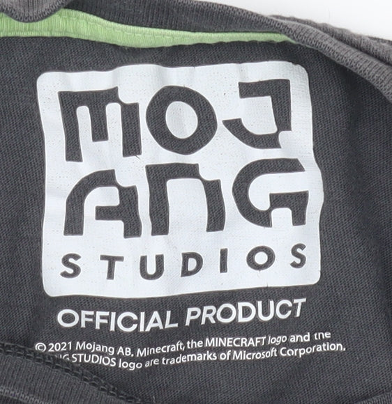 Mojang Studios Boys Grey Minecraft T-Shirt 6-7 Years
