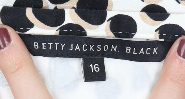 Betty Jackson Black Women's Polka Dot A-Line Skirt