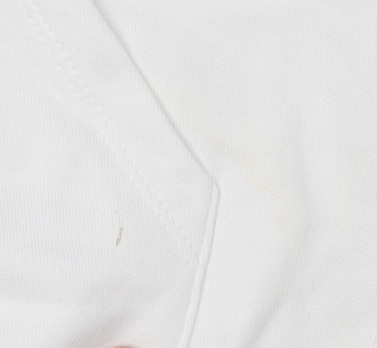 Crooked Tongues Men's White Hoodie M - Graphic Print, Hooded