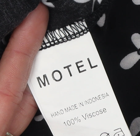 Motel Women's Black Floral Pencil Skirt, Size S