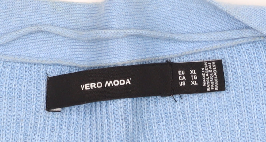 Vero Moda Women's Blue Cardigan XL V-Neck Casual