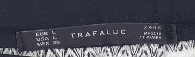 Zara Women Multicoloured Mini Skirt L Geometric Pattern