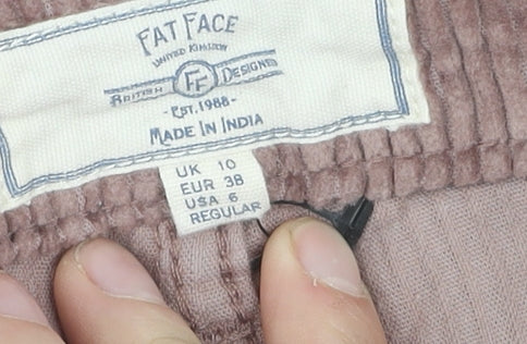 Fat Face Women's Pink Corduroy Trousers Size 10