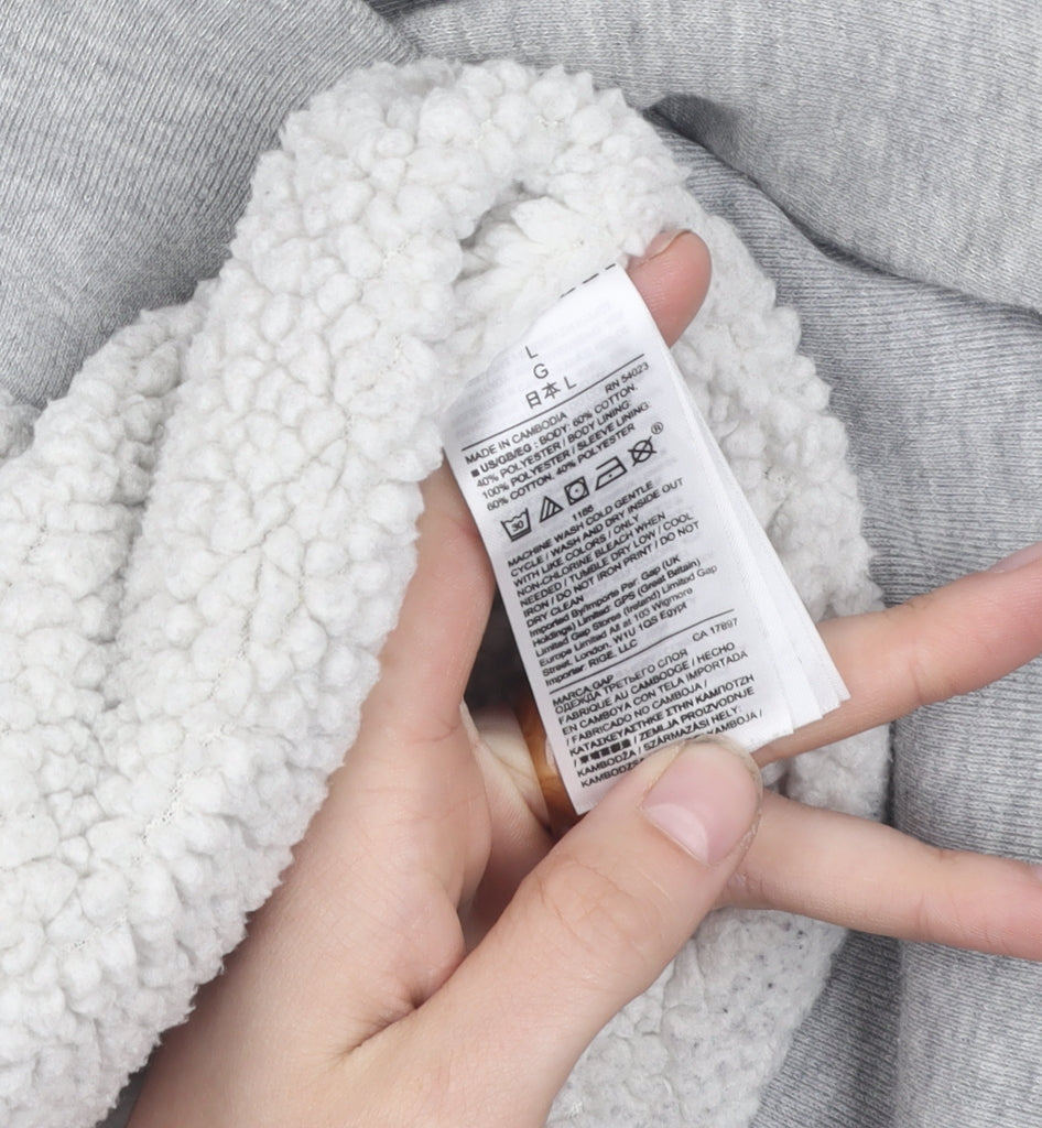 GAP Women's Grey Hooded Jacket, Size L, Casual Logo