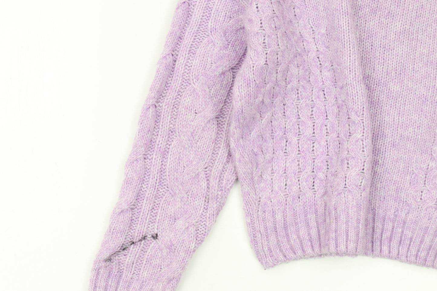 Brave Soul Women's Purple Cable Knit Jumper - XS