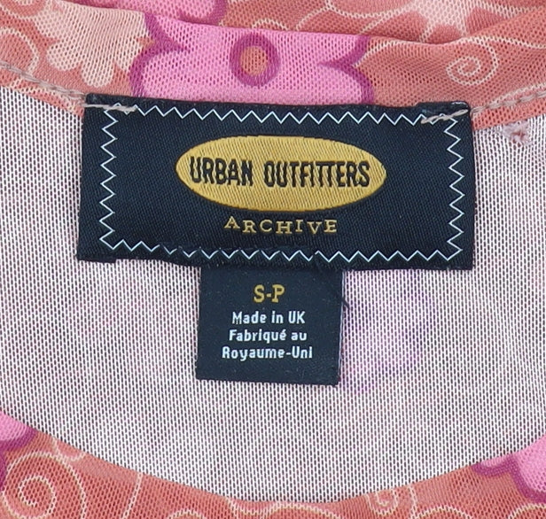 Urban Outfitters Women's Pink Floral Tank, Size S