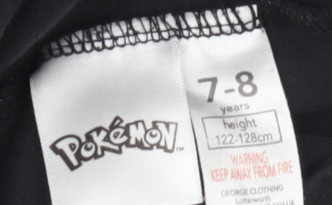 George Boys Black Pokémon Jogger Trousers Size 7