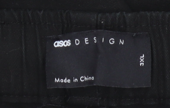 ASOS Men's Black Jogger Trousers 3XL Relaxed Fit