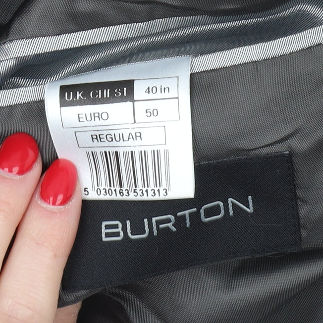 Burton Men's Brown Regular Blazer - 40 Inch Chest, Classic Fit