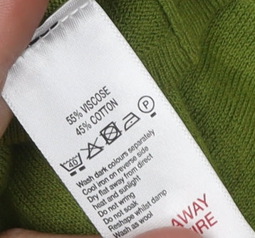 Monsoon Women's Green Scoop Neck Pullover Jumper Size 18