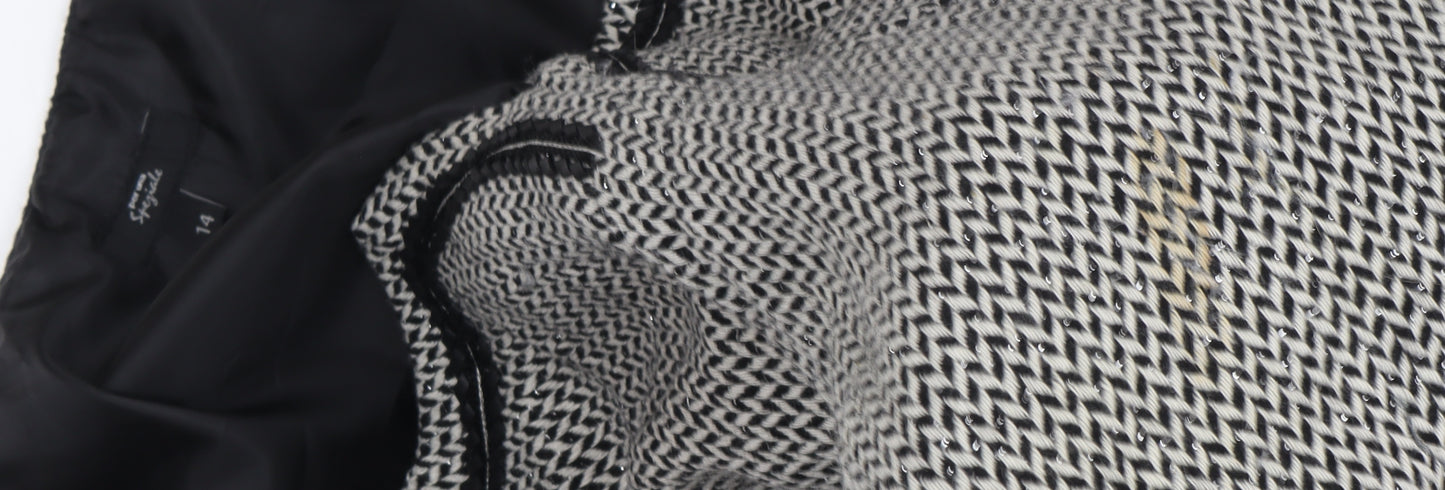 Spencer Women's Grey A-Line Dress - Size 14, Classic Style