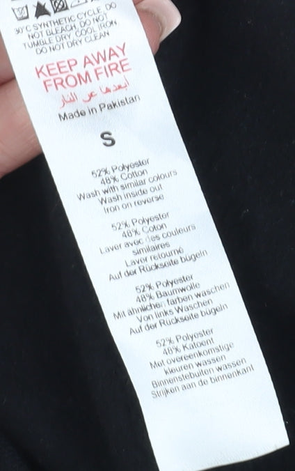 boohooMAN Men's Black S Pullover Hoodie with Logo