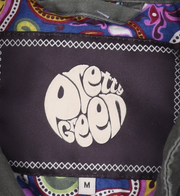 Pretty Green Men's Green Bomber Jacket - Medium