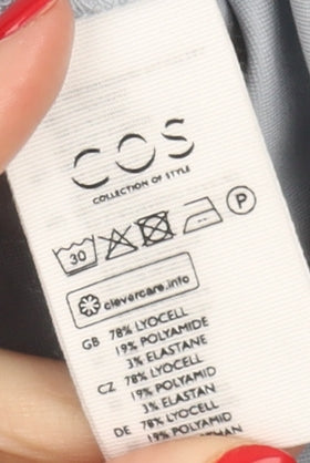 COS Women’s Blue Sleeveless V-Neck Dress S