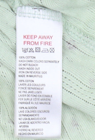 Women's Urban Outfitters Green Floral Short Sleeve T-Shirt