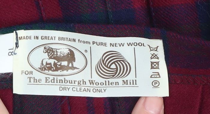 Edinburgh Woollen Mill Women's Multicoloured Plaid Skirt, Size 18