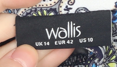 Wallis Women's Geometric Dress Size 14 Multicoloured