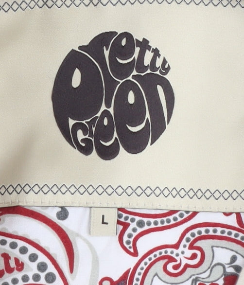 Pretty Green Men's Beige Bomber Jacket Size L