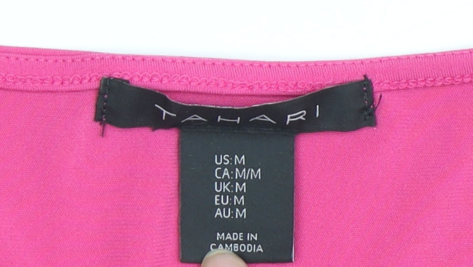 Tahari Women's Pink 3/4 Sleeve Top Size M