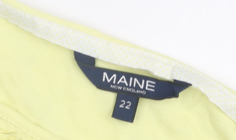 Maine New England Women's Yellow T-Shirt Size 22
