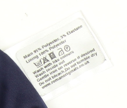 Roman Women's Blue Dress Size 10 - Elegant and Chic