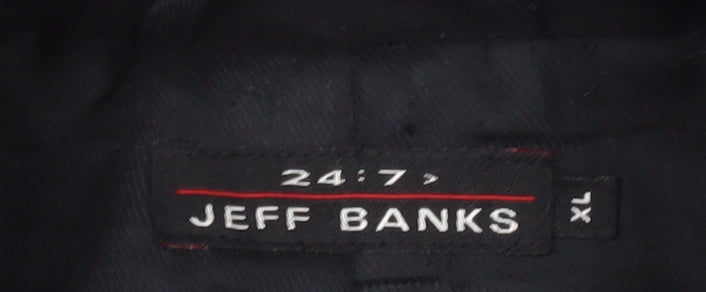 Jeff Banks Men's Black XL Coat 100% Cotton