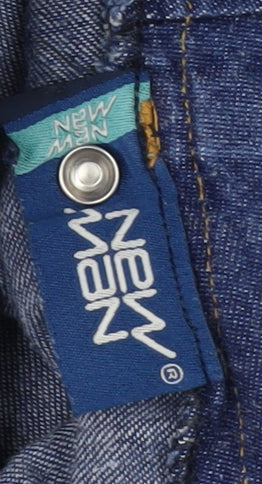 New Man Women's Blue A-Line Denim Midi Skirt Size 18