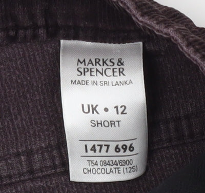 Marks and Spencer Women's Brown Corduroy Trousers Size 12