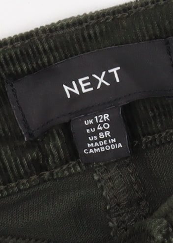 Next Women's Green Corduroy Trousers Size 12 Casual