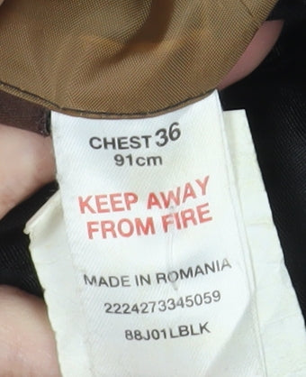 Topman Men's Black Blazer Jacket Size 36