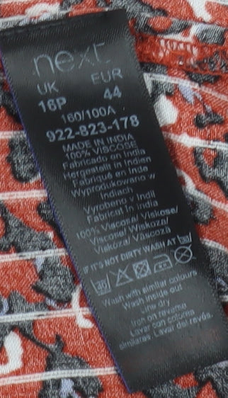 Next Petite Multicoloured Blouse Size 16 - Animal Print