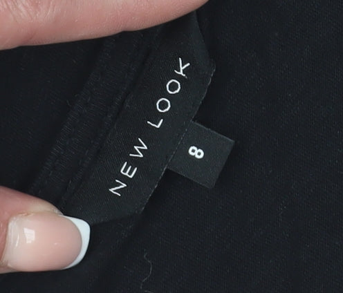 New Look Women's Black Cold Shoulder Top Size 8