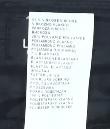 Lebek Women's Black A-Line Skirt Size 16 Zip Closure