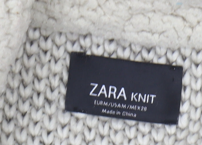 Zara Women's Grey Knit Cardigan, Size M